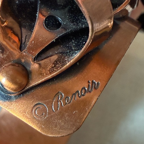 Vintage Renoir copper bracelet.  Some scratches as vintage has but GUC - Picture 2 of 11